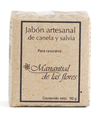 Jabón salvia y canela 90 gr    - Manantial de las Flores
