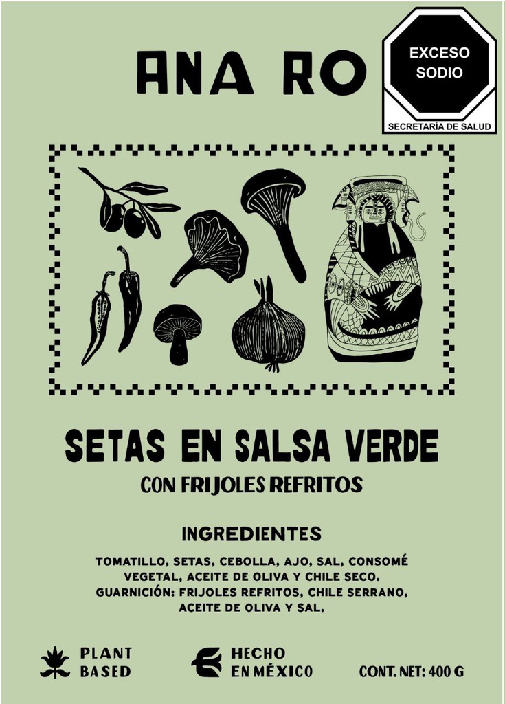 Oyster mushrooms in husk tomato sauce (FROZEN) - Ana Ro