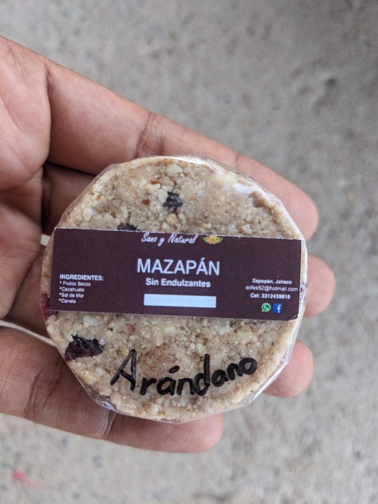 Mazapan tradicional con cacao