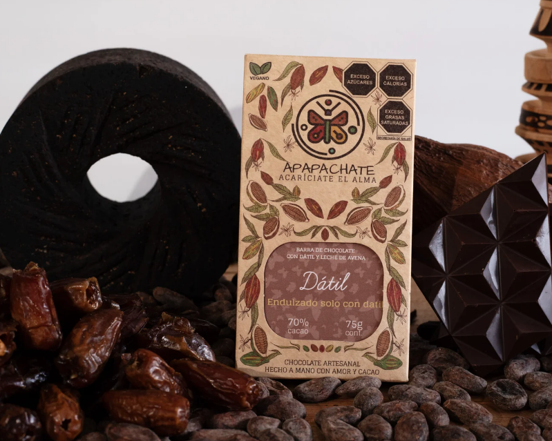 Barra De Chocolate Con Dátil 70% Cacao (15g) | Organic-wey