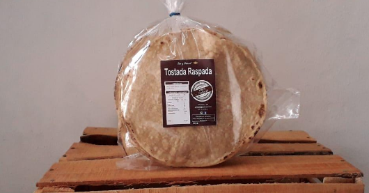 Tostada de maíz raspada 