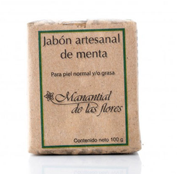 Jabón de menta 90 gr - Manantial de las Flores