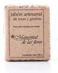 Jabón de rosa y geranio 90 gr 