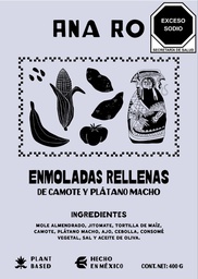 Enmoladas (mole tacos) filled with sweet potatoes and plantain (FROZEN) - Ana Ro